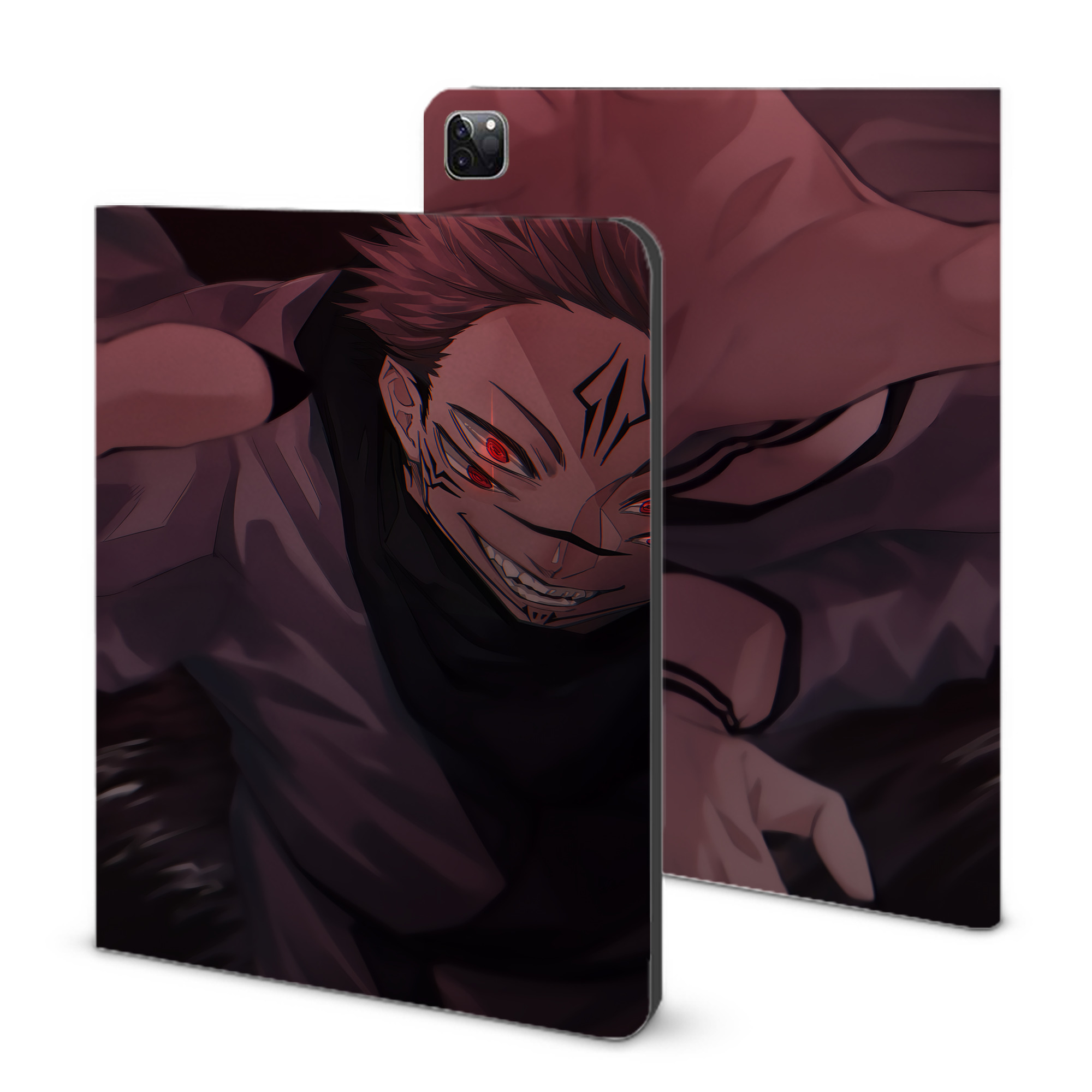 （画像用） 呪術廻戦 Jujutsu Kaisen IPad ケース ブック型 PUレザー TPU 耐衝撃 軽量 薄型 ペン収納なし 全面保護 IPad 各モデル対応